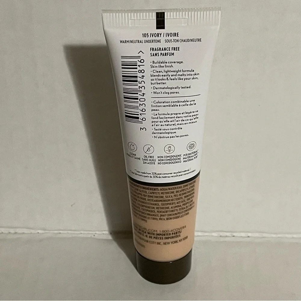 🌸$4🌸 Covergirl Ivory 105 Clean Invisible Foundation 30 mL/1 oz